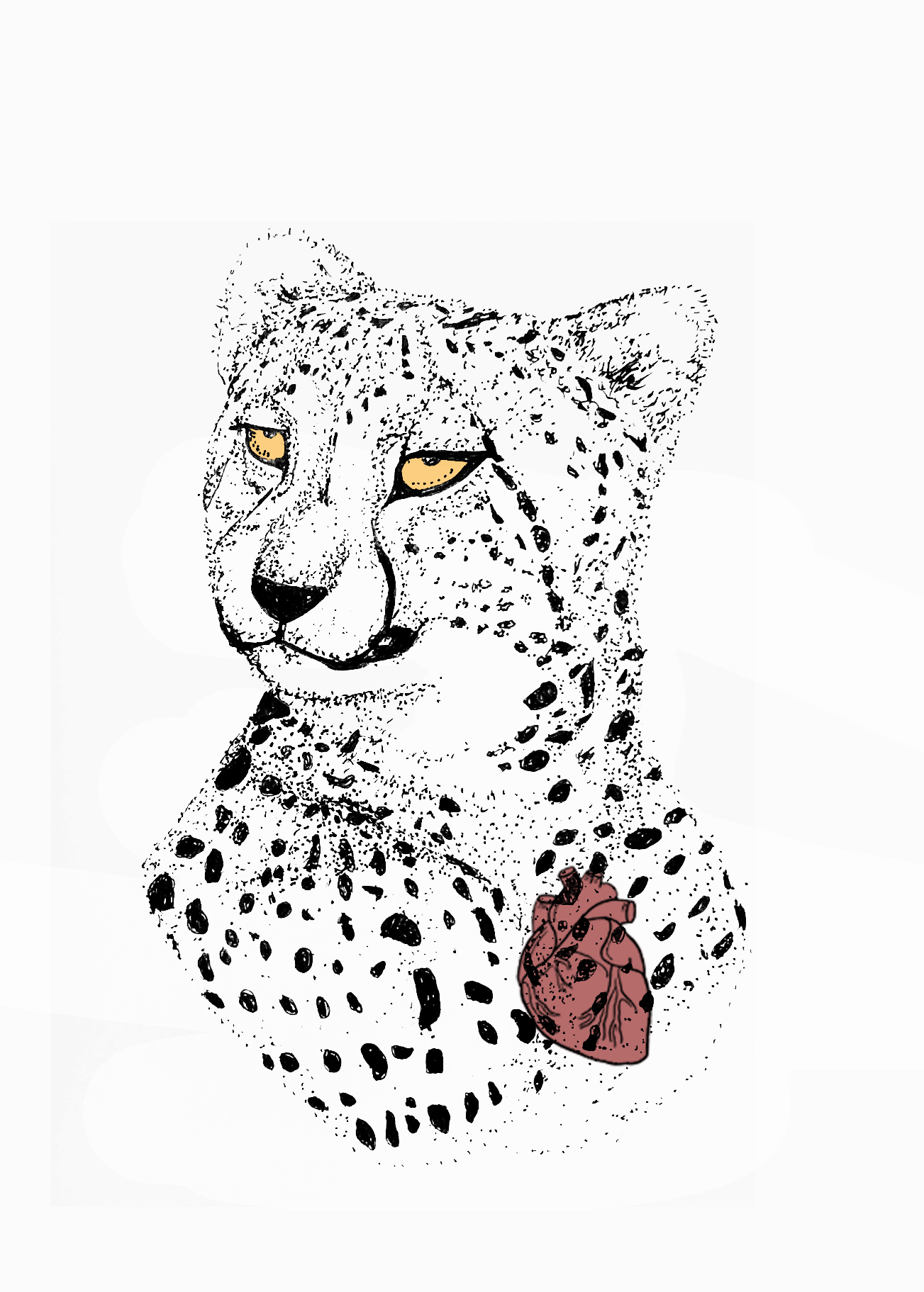 I have a Heart - Snow Leopard Print
